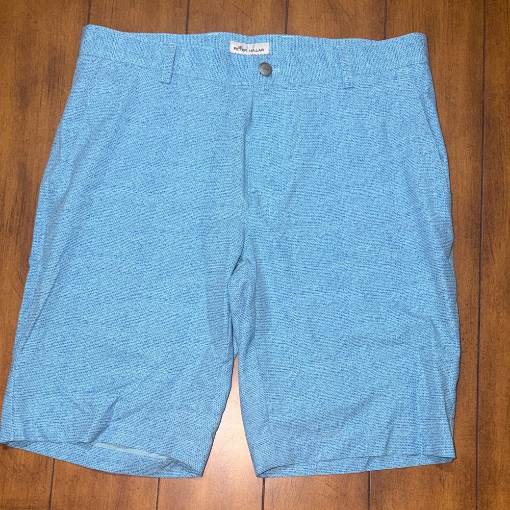 Peter Millar Blue Flat Front Shorts